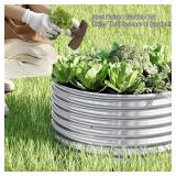 4 Pack Tall 2x2x2FT Round Corrugated Galvanized Steel Raised Garden Bed Outdoor, Metal Above Ground Garden Bed for Vegetables and Flowers, Raised Beds for Gardening
