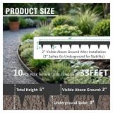 33ft. Galvanized Steel Landscape Edging (10-Pack)   40" Metal Edging for Landscaping with 11 Stakes, Hammer-in Metal Landscaping Edging for Yard Pathway & Flower Beds   Lawn Edge for Garden Design