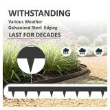 33ft. Galvanized Steel Landscape Edging (10-Pack)   40" Metal Edging for Landscaping with 11 Stakes, Hammer-in Metal Landscaping Edging for Yard Pathway & Flower Beds   Lawn Edge for Garden Design