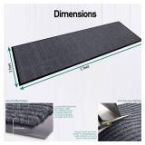 MaxMat  Extra Large Commercial Floor Mat, 3 x 5 Feet Rubber Border Heavy Duty Made in USA Commercial Door Mat, Waterproof, Low-Profile, Easy to Clean, Rubber Entry Mudroom Rug (Charcoal Grey)