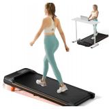 $120 Abonow Walking Pad, Under Desk Treadmill with Incline for Home Office 2.5HP Portable Walking Treadmill with 265 Lbs Weight Capacity Walking Machine, Remote Control, LED Display