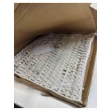 SETVSON Large Laundry Hamper Laundry Basket Round 34.3 Gal (130 L) Handwoven Wicker Laundry Baskets Rattan Laundry Basket with Laundry Bag Handles 2 Mesh Bags for Living Room Bedroom White