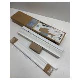 Lumino - 2" Cordless Flat Slat Faux Wood Window Blinds for Home - 24" W x 36" L - White, Faux Wood Blinds for Indoor Windows, Venetian Room Darkening Blinds