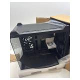 MUSETEX Y6 PC Case, Pre-Installed 4 Non-LED Fans, ATX Mid Tower Case, Computer Case with Type-C, 270  Full View Tempered Glass, Black