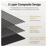 TONOR Wood Slatwall Panels, 2 Pack 47.2" x 23.6"/ 120 x60cm(15.5ft ) Acoustic Wall Panels, Wood Slat Acoustic Panels for Noise Cancelling and Wall D cor Living Room, Bedroom, Home Decor, Office, Black
