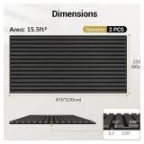TONOR Wood Slatwall Panels, 2 Pack 47.2" x 23.6"/ 120 x60cm(15.5ft ) Acoustic Wall Panels, Wood Slat Acoustic Panels for Noise Cancelling and Wall D cor Living Room, Bedroom, Home Decor, Office, Black