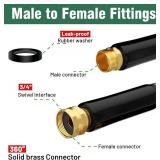 Beitopamz Garden Hose 25 ft x 5/8 in Heavy Duty Water Hose, Flexible and Durable, Lightweight Rubber Hybrid Hose, Leak-Free Connections, Male to Female 3/4