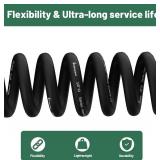 Beitopamz Garden Hose 25 ft x 5/8 in Heavy Duty Water Hose, Flexible and Durable, Lightweight Rubber Hybrid Hose, Leak-Free Connections, Male to Female 3/4