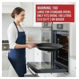 LI-GELISI 18-inch cast iron frying pan with double auxiliary handles, nitrogen-treated for rust resistance, suitable for stoves/grills/campfires, heavy-duty outdoor cooking pan