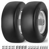 RONPOW 13x5.00-6 Flat Free Lawn Mower Tire and Wheel, 13x5x6 Solid Front Tires for Zero Turn Mower, 500Lbs Load, 3/4", 5/8" and 1/2" Bearings, 4.33"-6.73" Hub for Residential Commercial, 2Pack Gray