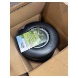 RONPOW 13x5.00-6 Flat Free Lawn Mower Tire and Wheel, 13x5x6 Solid Front Tires for Zero Turn Mower, 500Lbs Load, 3/4", 5/8" and 1/2" Bearings, 4.33"-6.73" Hub for Residential Commercial, 2Pack Gray