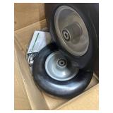 RONPOW 13x5.00-6 Flat Free Lawn Mower Tire and Wheel, 13x5x6 Solid Front Tires for Zero Turn Mower, 500Lbs Load, 3/4", 5/8" and 1/2" Bearings, 4.33"-6.73" Hub for Residential Commercial, 2Pack Gray