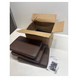 HOOBRO Bar Chairs, Set of 2 Counter Height Saddle Stools with Curved Surface, 24.8 Inches, 2.4" Thick Upholstery, for Kitchen and Dining Room, Brown and Black BC10BY01