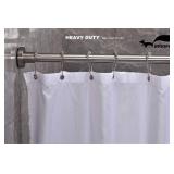 BRIOFOX Tension Curtain Rod 43-73 Inches Brushed Nickel, Rustproof and Non-Slip and Heavy Duty Shower Curtain Rod for Window or Bathroom, 304 Stainless Steel