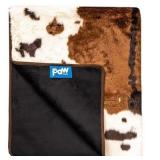 Paw Brands PupProtector Waterproof Dog Blanket - Brown cowhide, Original (60"L x 50"W)