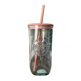 4 PACK!! Starbucks 2024 Terracotta Brown Recycled Triangle Glass Cold Cup Limited Edition
