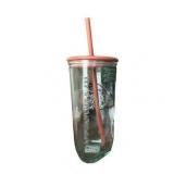 4 PACK!! Starbucks 2024 Terracotta Brown Recycled Triangle Glass Cold Cup Limited Edition