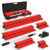 DEKEones Drywall Skimming Blade Set with Portable Case, Stainless Steel 6", 10",16", 24"&32" Skimming Blades with 28"-62" Extension Handle, Drywall Finishing Tools for Plasterboard and Wallboard