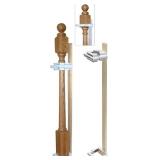 Safety Innovations No Hole Stairway Baby Gate Mounting Kit - Fits Posts from 2 3/4 inches to 3 1/2 inches Wide with Square or Round Tops - No Adhesives On Or Screws in Your Posts, (1-Pack)