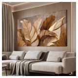Canvas Wall Art Decor Wall Art Pictures for Living Room Large Botanical Wall Art paintings Artwork for Wall Decor Brown Modern Wall Art Decor Artwork for walls Bedroom Office Wall Decor 24" X 48"