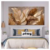 Canvas Wall Art Decor Wall Art Pictures for Living Room Large Botanical Wall Art paintings Artwork for Wall Decor Brown Modern Wall Art Decor Artwork for walls Bedroom Office Wall Decor 24" X 48"