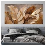 Canvas Wall Art Decor Wall Art Pictures for Living Room Large Botanical Wall Art paintings Artwork for Wall Decor Brown Modern Wall Art Decor Artwork for walls Bedroom Office Wall Decor 24" X 48"