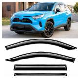 2019-2025 Tape-On Rain Guards Side Window Deflector Visors for Toyota Rav4 LE XLE SE XSE Hybrid Premium Limited 2020 2021 2022 2023 2024