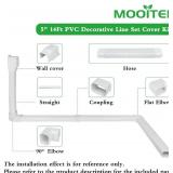 5" 17Ft PVC Decorative Line Set Cover Kit for Ductless Mini Split Air Conditioners 17FT Line Set Cover for Heat Pump System and Central AC(Total Length 17Ft), White