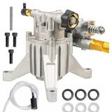 Hourleey 7/8" Shaft Vertical Pressure Washer Pump, 3400PSI 2.5GPM, Replacement Pump for Power Washer Kit, Compatible with Honda, Simpson, RYOBI, Briggs & Stratton, Subaru, Craftsman