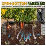 Galvanized Raised Garden Bed Outdoor, Large Raised Bed for Gardening, 4x2x1ft Metal Planter Box for Vegetables, Fruits, Flowers, Easy Assembly with Wing Nuts & Safe Rolled Design, Silver