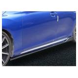 Universal Car Side Skirt Upgrade Three-Section 78.7" Car Rocker Panels Side Skirt Body Kit Extended Split Lip,2pcs,Black