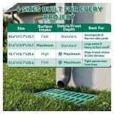 $126 25.6"x17.7"x15.7" FRP Catch Basin with Composite Grate and Debris Basket, Heavy Duty Yard Drainage Box for French Drain & Downspout, Large Surface Water Collection Box