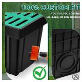 $126 25.6"x17.7"x15.7" FRP Catch Basin with Composite Grate and Debris Basket, Heavy Duty Yard Drainage Box for French Drain & Downspout, Large Surface Water Collection Box