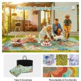 Lahome Floral Indoor Outdoor Rugs, 6x9ft Non Slip Outdoor Patio Rug for Balcony Deck, Soft Outdoor Area Rug for Camping PicnicBackyard, RV Outdoor Rugs for Living Room Dining Bedroom,Multi