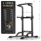DONIUZ Power Tower Pull Up Bar and Dip Station, Multi-Function Home Gym, Strength Training Fitness Equipment, Height Adjustable