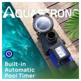 $268 Aquastrong 2.0 HP In/Above Ground Pool Pump High Flow Self Primming Swimming Pool Pump,Glossy Black