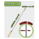 21.5 inch Long Flat Skewers for Kabobs (12 PCS),0.4" Wide 304 Stainless Steel Barbecue Kebab Skewers for Grilling with Wood Handle,Durable for BBQ Metal Kabob Skewer Sticks for Outdoor