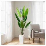 Artificial Potted Tree, Realistic Faux Indoor Plant with Bendable Boughs for Home D cor - Perfect for Living Room, Office, Dining Room Decor