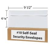 500 - Pack #10 Security Envelopes Self Seal Envelopes 4-1/8" x 9-1/2"
