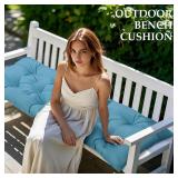 Anti-Slip Bench Cushion for Outdoor Garden Furniture Patio Chair Cushions for Indoor Furniture Blue, 40 * 20 in Outdoor Loveseat Couch Indoor Bench Seat Pads Waterproof