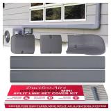 DuctlessAire Mini Split Line Set Cover Kit - Paintable Lineset Cover - Line Set Covers for Ductless Air Conditioner, Mini Split AC/Heating System, HVAC, Central AC Unit, Heat Pump (Gray, 3" x 7.5 ft)