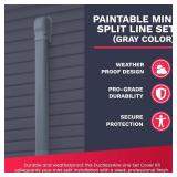 DuctlessAire Mini Split Line Set Cover Kit - Paintable Lineset Cover - Line Set Covers for Ductless Air Conditioner, Mini Split AC/Heating System, HVAC, Central AC Unit, Heat Pump (Gray, 3" x 7.5 ft)