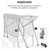 $120 KEMIMOTO Shade Canopy for Zero Turn Lawn Mower, High Visibility Left and Right Sunshades with UV Protection, Reduce Heat and Glare, Compatible with John Deere, Cub Cadet, Kubota, Troy-Bilt & Othe