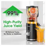Juicer Machines, Cold Press Juicer with 5.8" Wide Feed Chute, 300W Slow Masticating Juicer for Whole Fruits & Vegetables, High Juice Yield, Easy to Clean, BPA Free Juice Extractor Machine