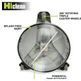 Hiclean 15" Pressure Washer Surface Cleaner with Wheels 3400 PSI Max, Surface Cleaner for Power Washer Attachment for Concrete, Patio, Sidewalk, and Driveways