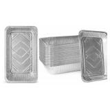 Heavy Duty Aluminum Foil Pans Full Size 21x13 Inch Shallow Disposable Roasting Pans   Steam Table Catering Trays, Chafing Dish Liners, Baking, Grilling, Reheating & Food Service Use (10)
