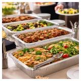 Heavy Duty Aluminum Foil Pans Full Size 21x13 Inch Shallow Disposable Roasting Pans   Steam Table Catering Trays, Chafing Dish Liners, Baking, Grilling, Reheating & Food Service Use (10)