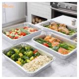 Heavy Duty Aluminum Foil Pans Full Size 21x13 Inch Shallow Disposable Roasting Pans   Steam Table Catering Trays, Chafing Dish Liners, Baking, Grilling, Reheating & Food Service Use (10)
