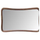 $120 Howard Elliott Collection Waveform Rectangular Mirror Rectangle Brown 31.5H x 19W x 1D