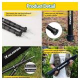 Tarp Poles Adjustable Heavy Duty, XINCAMPING Tent Poles Aviation Aluminum 7.7FT Lengthen and Thicken with Protection Cap Awning Poles Set of 2 for Camping Hiking